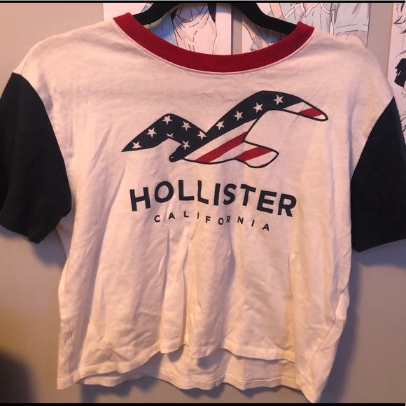 Hollister California Blue and Red USA Tee - Picture 2 of 5